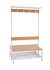 Garderobeset DBU 110 grijs en hout met 8 kledinghaken|profeqprofessional.nl